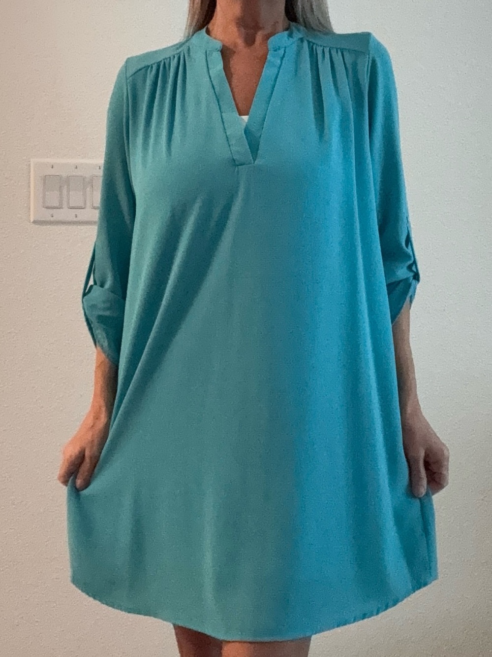 Teal Shift Dress